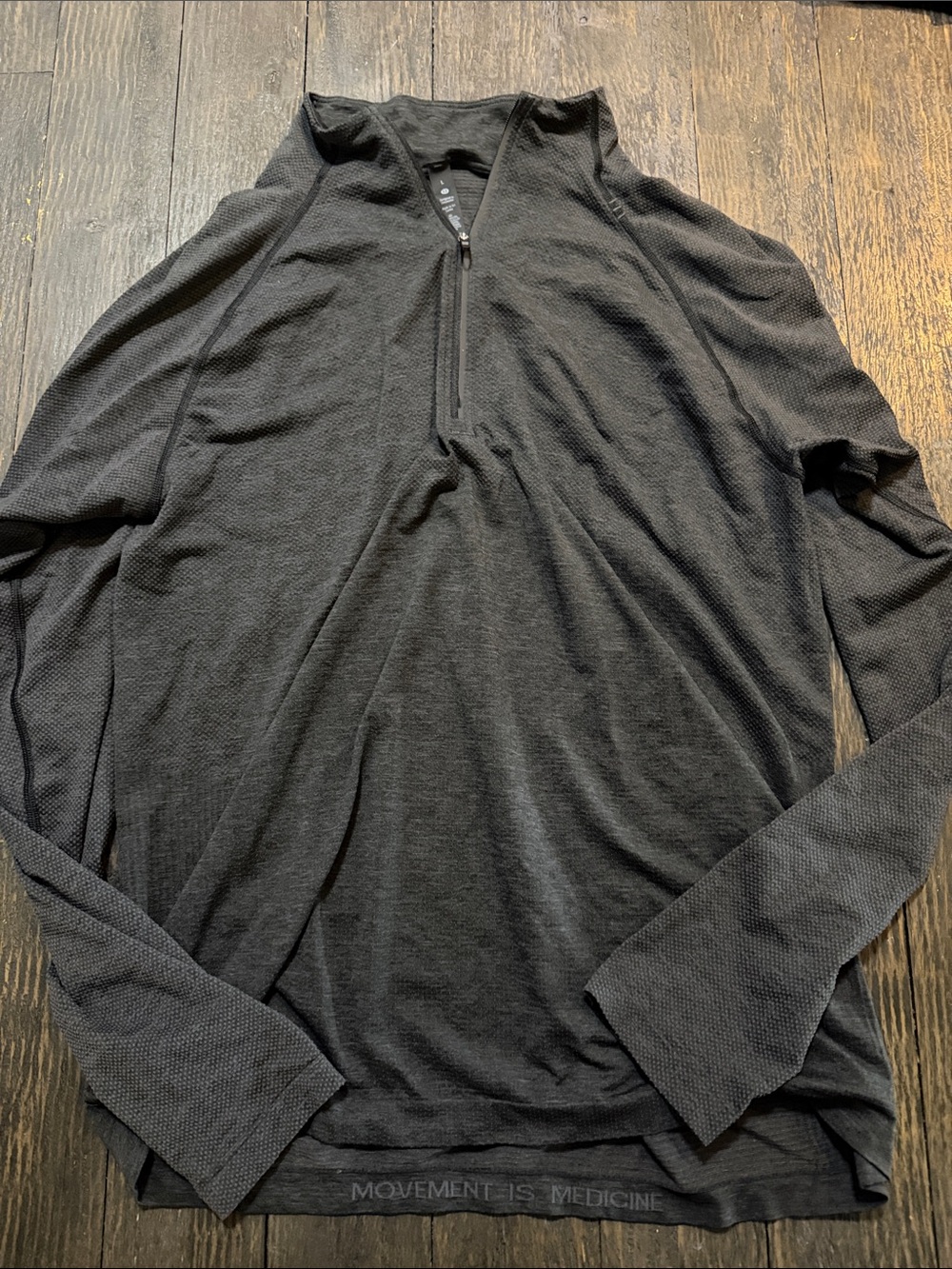 Lululemon Men's Black Half-Zip Athletic Knit Sweater